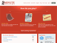 Tablet Screenshot of 5minutemystery.com